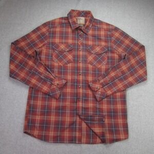 5.11 Tactical Shirt Men Medium Red Plaid Snap Button Long Sleeve Western Covert